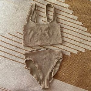 YOUSWIM Verve High Waist Two-Piece swimsuit in sand